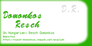 domonkos resch business card